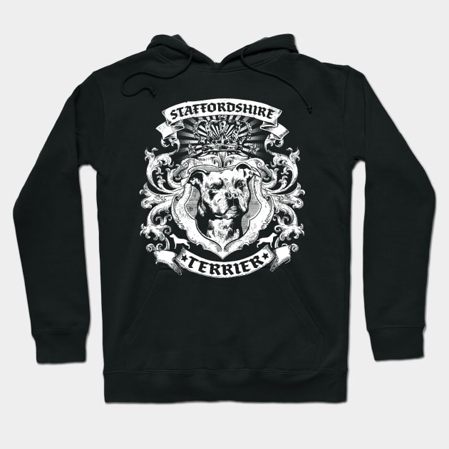 Staffordshire Terrier Crest Hoodie by Black Tee Inc